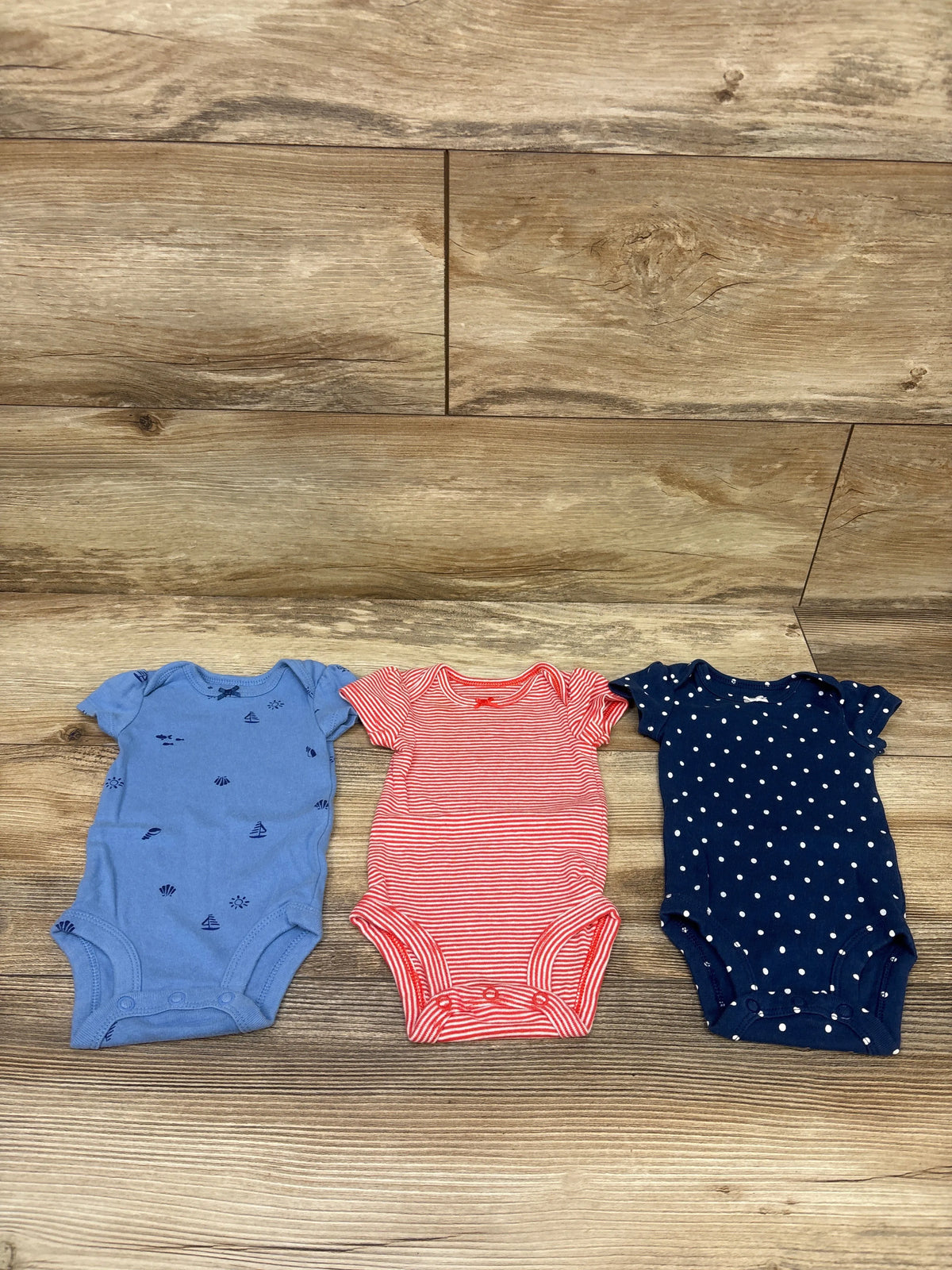 Carter's 3pk Bodysuits Blue sz Newborn
