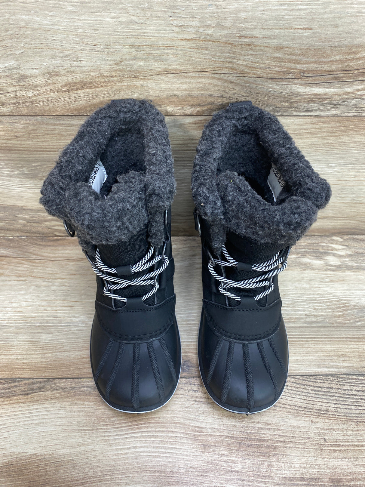 NEW Cat & Jack Kit Black Winter Boots sz 13c