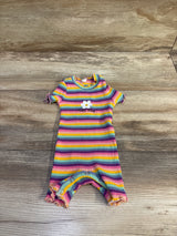 Shein Plucky Daisy Ribbed Shortie Romper Multicolor sz Newborn