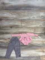 NEW Daisy Fuentes 3pc Bodysuit Dress Set Pink sz 6-9m