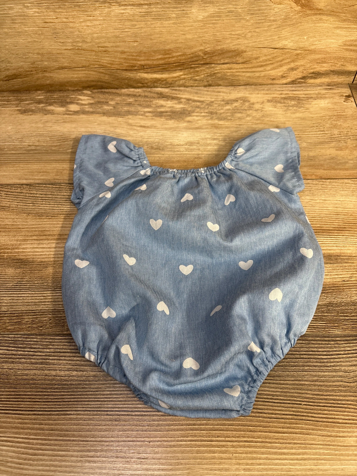 Heart Print Romper Blue sz 3m - Me n Mommy To Be