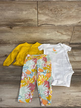 NEW Just One You Polka Dot Ruffled Full Zip Jacket & Pants Yellow sz 9m