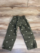 Old Navy Floral Embroidered Cargo Pants Olive sz 4T