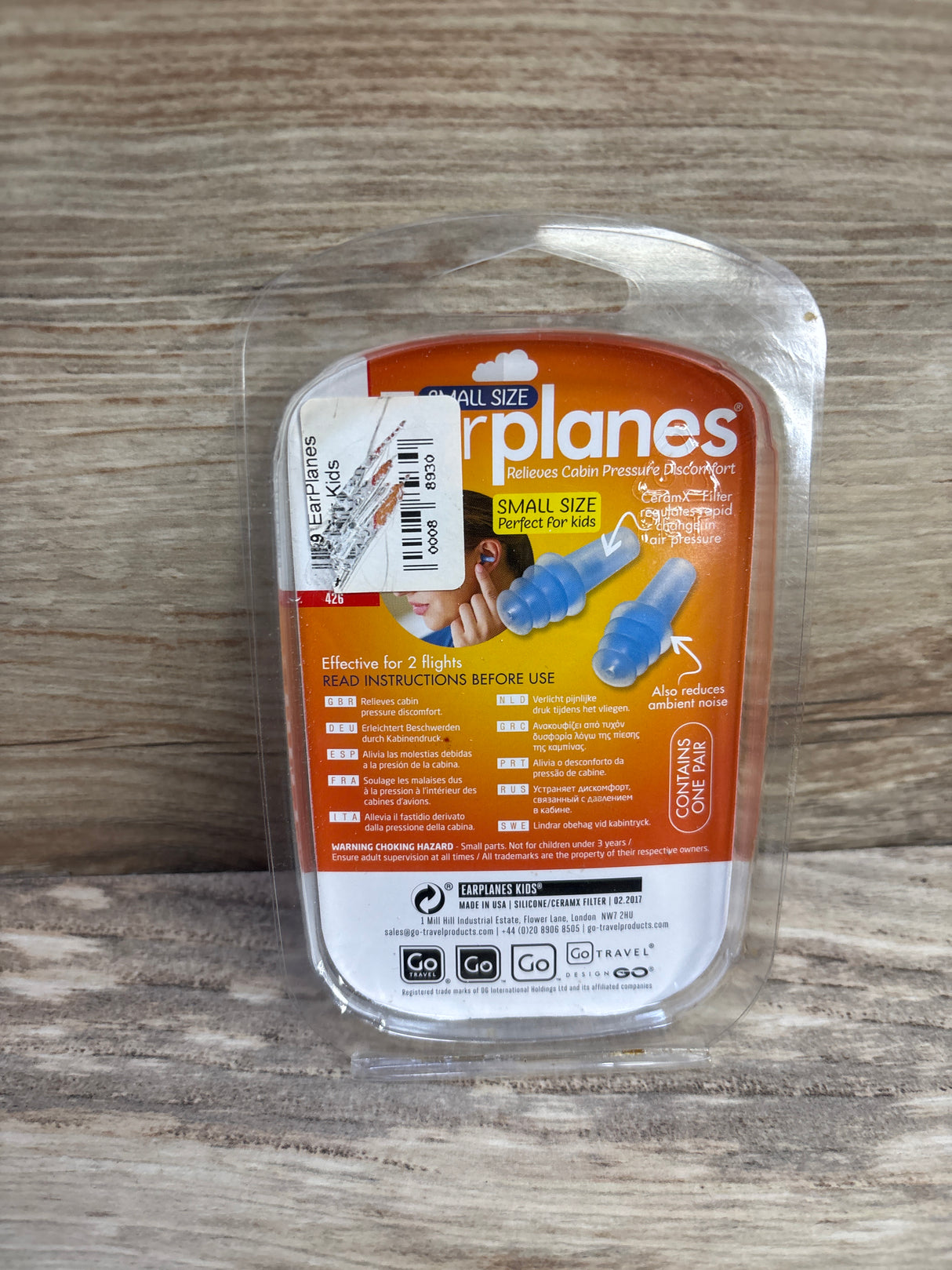 NEW Go Travel Soothing Earplanes - Cabin Pressure Relief sz Small