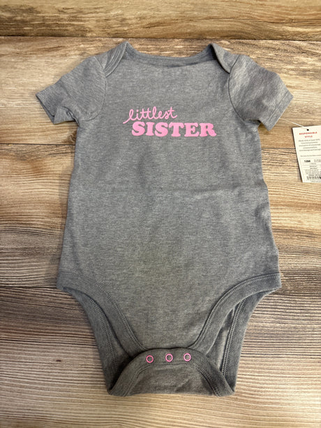 NEW Littlest Sister Bodysuit Grey sz 18m - Me n Mommy To Be