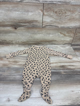 Old Navy Leopard Print Ribbed Sleeper Tan sz 0-3m