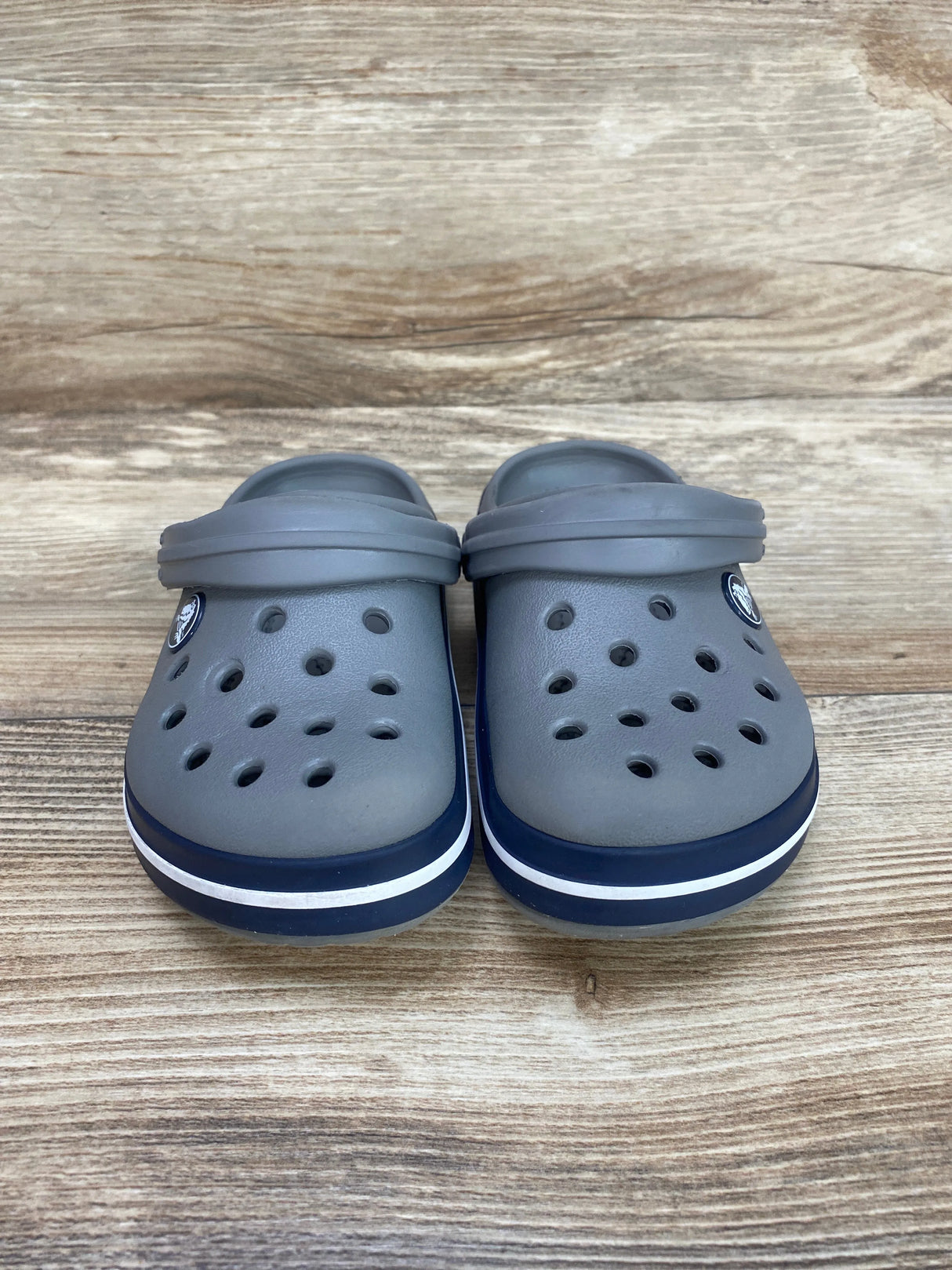 Crocs Unisex Kid's Crocband Clogs Smoke/Navy Sz 9c