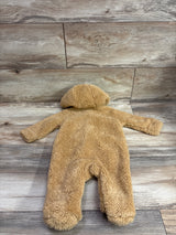 Old Navy Hooded Critter Footed Sherpa Coverall Brown sz 3-6m