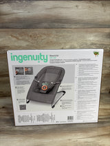 NEW Ingenuity Stow & Go Compact Folding Baby Bouncer and Rocker in Gray