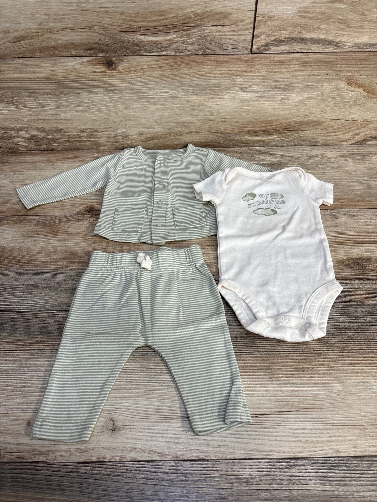 Carter's 3pc My Sunshine Bodysuit Set White sz 3m