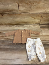 Huggies 2pc Long Sleeve Shirt & Pants Set Tan sz Newborn