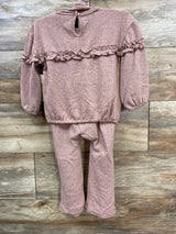 NEW Rachel Zoe Long Sleeve Top, Leggings & Headband 3pc Set Pink sz 24m