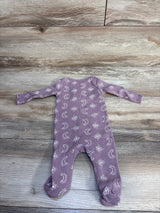 Rabbit Moon Organic Sun & Moon Waffle Knit Coverall Purple sz 0-3m