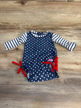 Ruffle Butts 1pc Striped Polka Dot Rashguard Swimsuit Navy sz 0-3m - Me n Mommy To Be