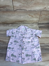Free Planet Button Up Shirt Pink sz 2T