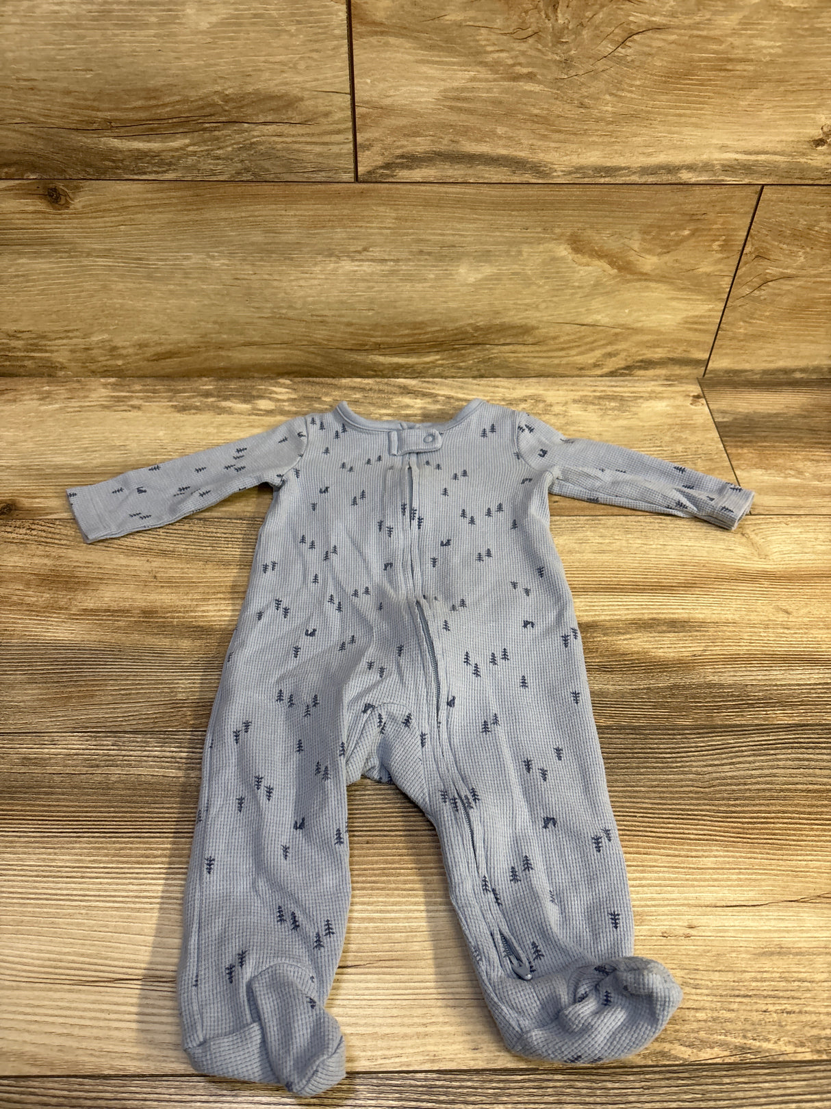Just One You Waffle Knit Sleeper Blue sz 6m