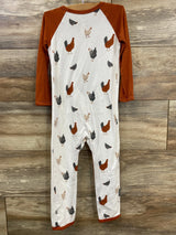 Kyte Baby Chick Longall Romper White sz 4T