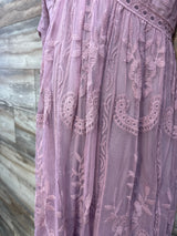 Pink Blush Maternity Lace Mesh Overlay Maxi Dress Pink sz Large - Me n Mommy To Be