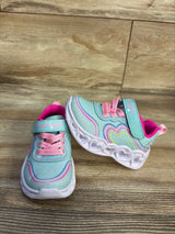 Sketchers Heart Light Up Retro Sneakers Blue sz 5c