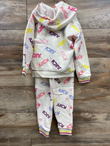 Juicy Couture 2pc Pull Over Hoodie & Joggers Set Cream sz 5T