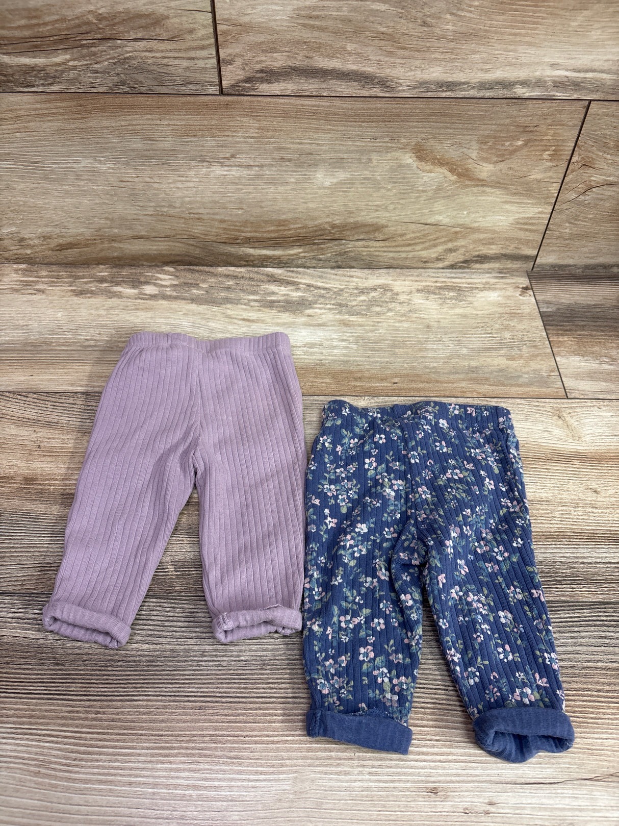 Little Planet Organic 2pk Ribbed Pants Purple sz 3m