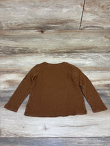 Old Navy Long Sleeve Waffle Knit Shirt Brown sz 4T
