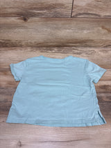 H&M Reversible Sequin Flower Shirt Blue sz 5/6T