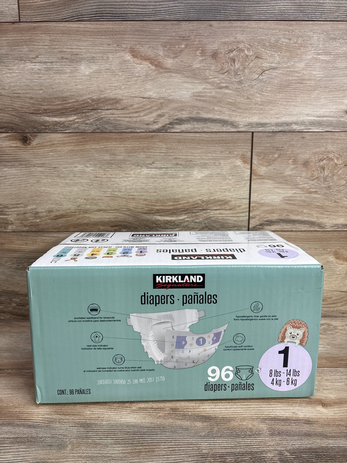 NEW Kirkland Signature Diapers, 96ct Size 1