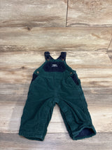 OshKosh Cord Color Block Overalls Green sz 9m