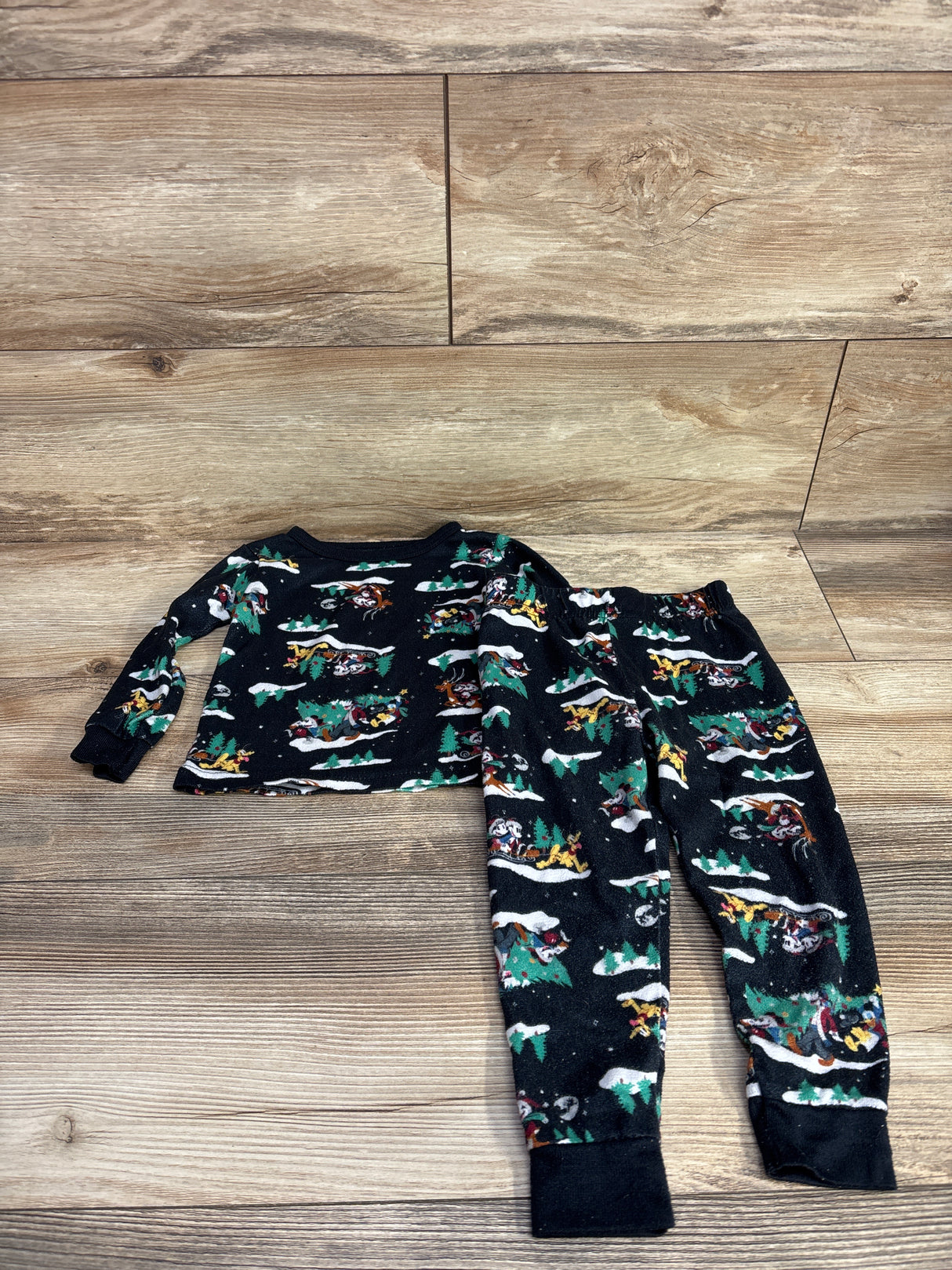 Disney Mickey Mouse 2pc Sleep Set Black sz 3T