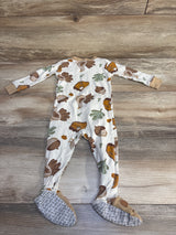 Carter's Thanksgiving Print Sleeper White sz 12m