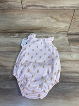 NEW Just One You Waffle Knit Pineapple Bodysuit Pink sz 12m