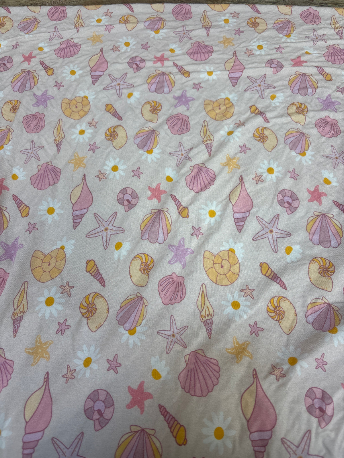 In My Jammers x Karissa Kay Abbott Fitted Bamboo Crib Sheet in Seashell Beige 52x28''