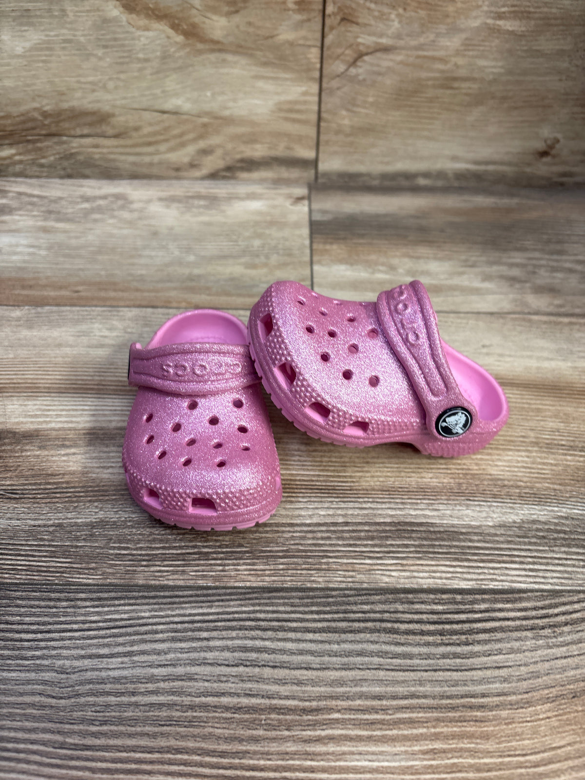 Crocs Glitter Clogs Pink sz 4c