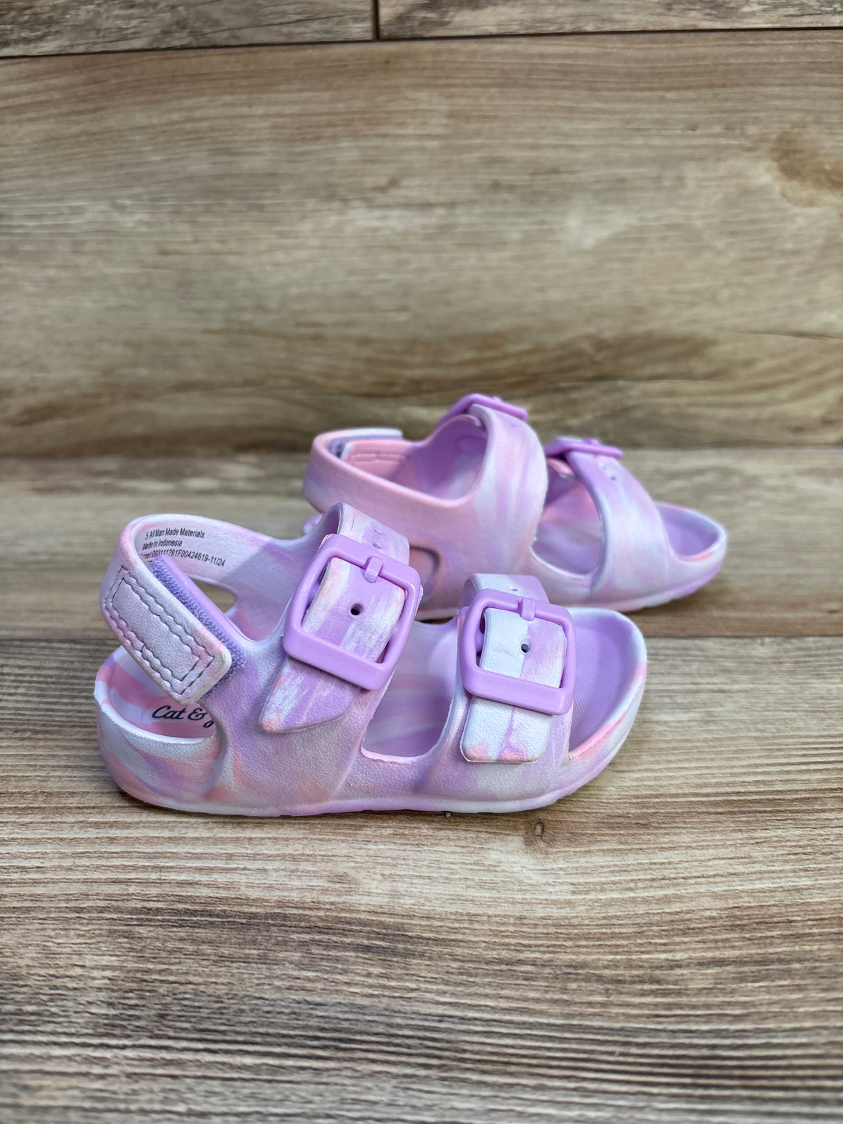 Cat & Jack Double Buckle Sandal Purple sz 5c