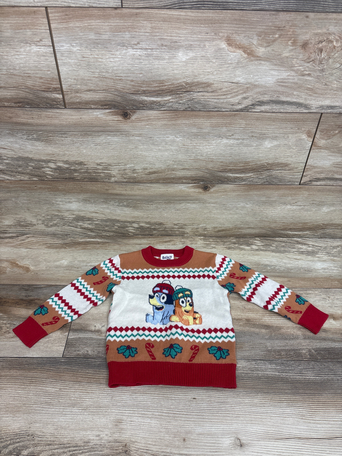 Bluey Knit Holiday Sweater Cream sz 2T
