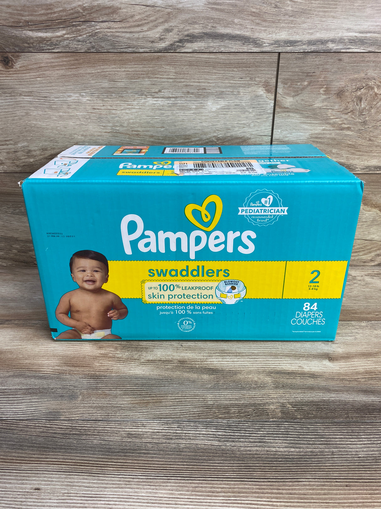 NEW Pampers Swaddlers Diapers 84ct,  Size 2