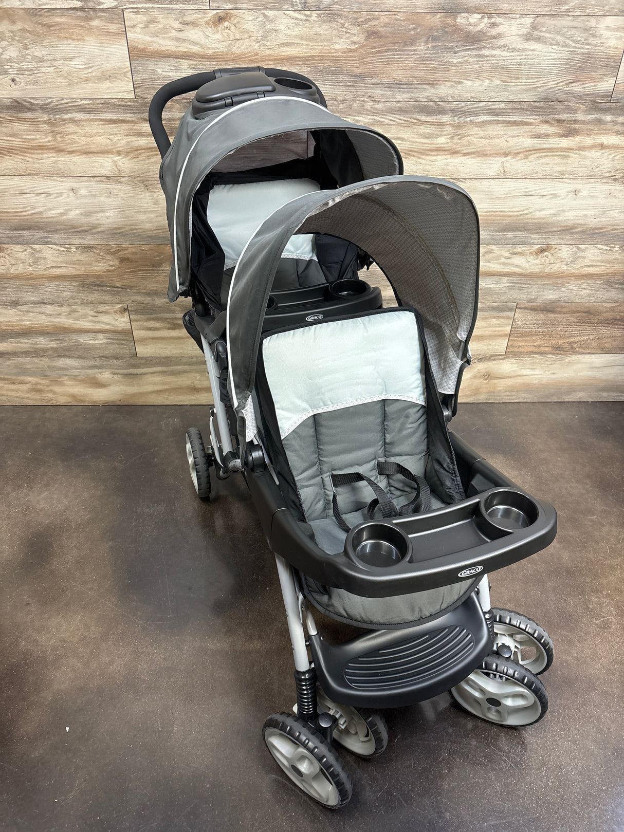 Graco DuoGlider Click Connect Double Stroller in Glacier