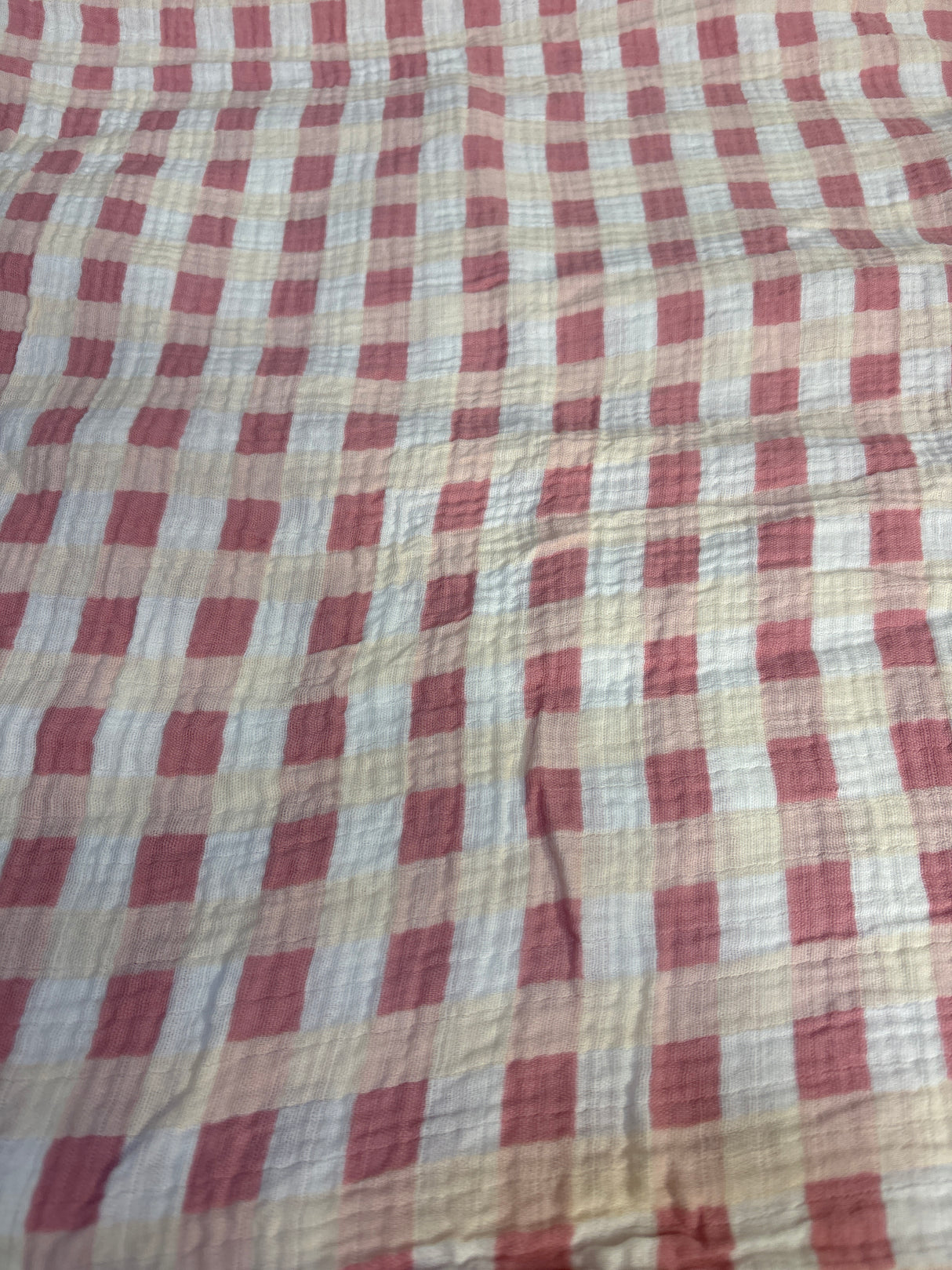 Cloud Island Muslin Swaddle Blanket, Pink