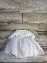 NEW Blueberi Boulevard 2pc Ballerina Dress & Faux-Fur Cardigan Set Ivory sz 18m