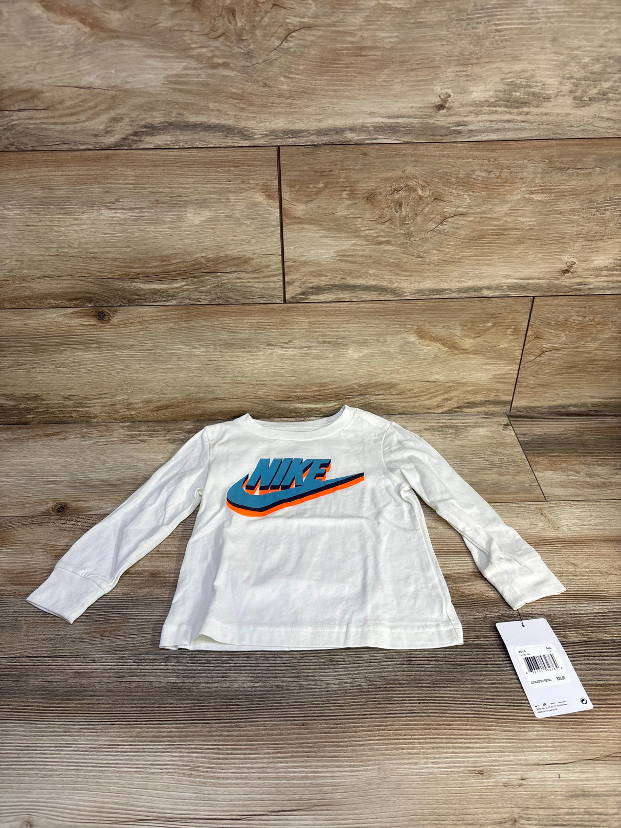 NEW Nike Long Sleeve Shirt in Sail White sz 2T
