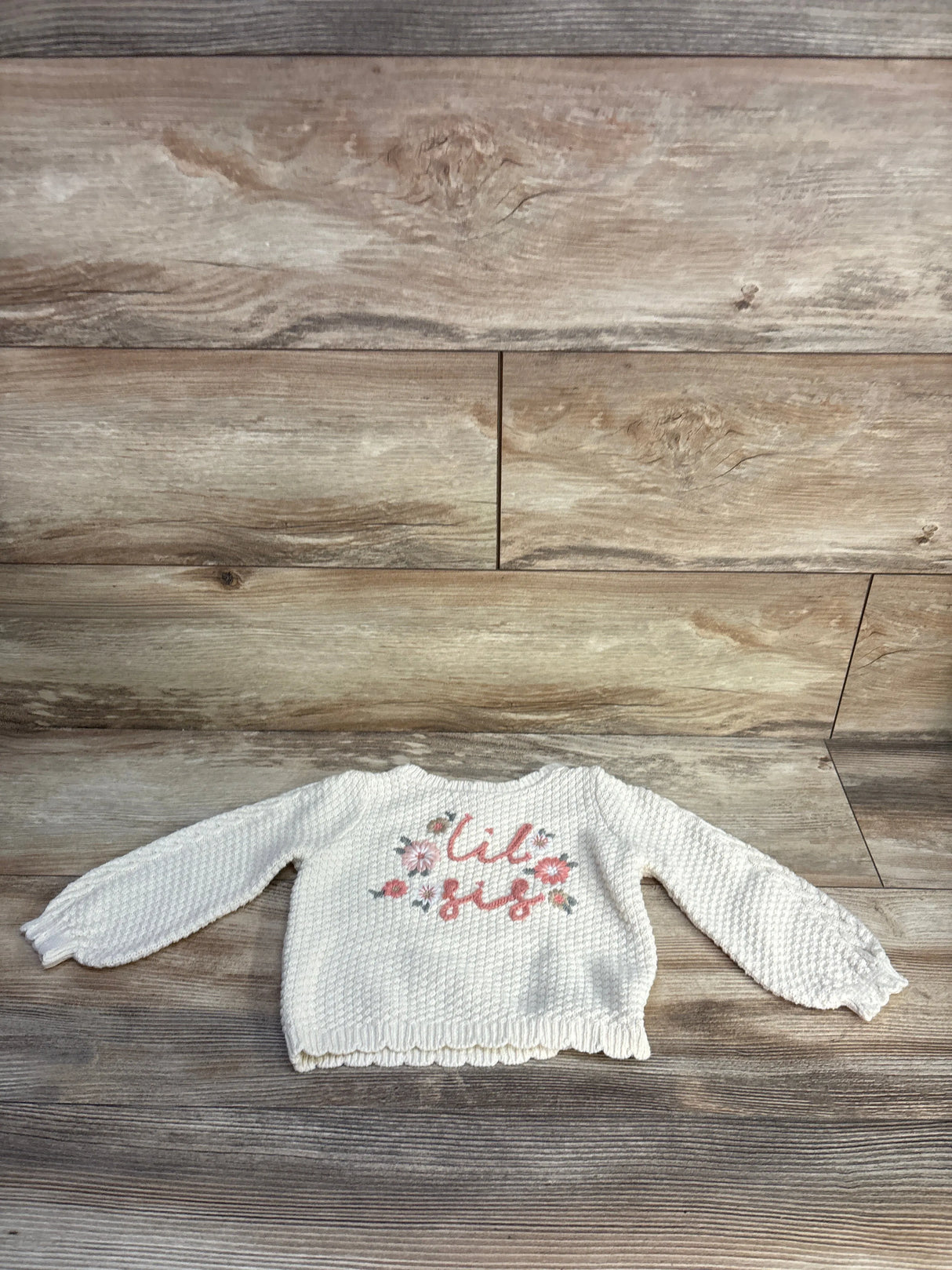Max Studio Knit Lil Sis Sweater Ivory sz 18m