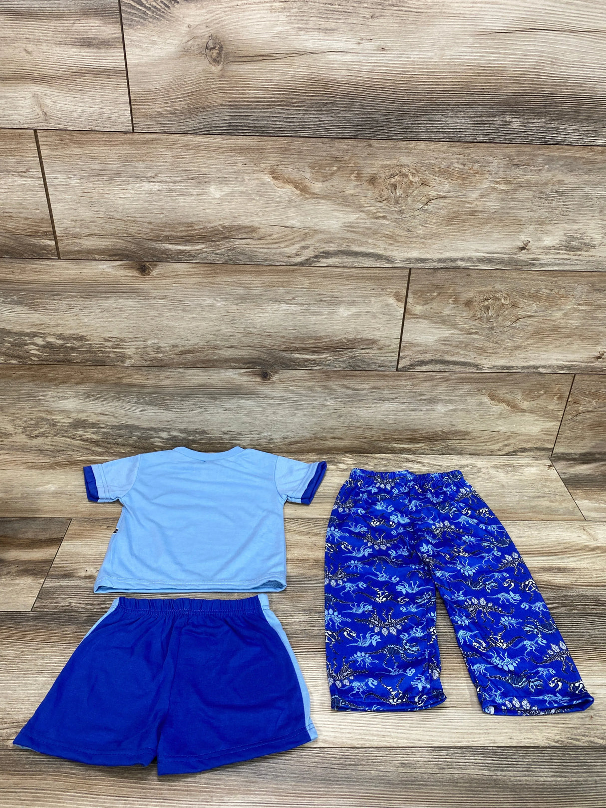 Mon Petit Bone Tired 3pc Pajama Set Blue sz 24m