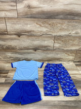 Mon Petit Bone Tired 3pc Pajama Set Blue sz 24m