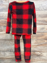 Cat & Jack 2pc Velour Buffalo Plaid Pajama Set Red sz 5T