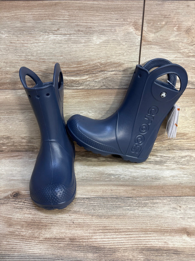 Crocs Handle-It Rain Boots Navy sz 2Y - Me n Mommy To Be