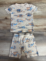 Carter's 2pc Beach Shirt & Shorts Pajama Set Beige sz 24m