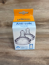 NEW Dr Brown's Wide Neck Baby Bottle Nipple, Level 2 Medium Flow 2pk