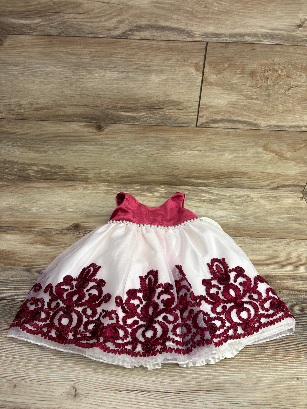 NEW American Princess 2pc Velvet Tulle Dress & Bloomers Red sz 24m