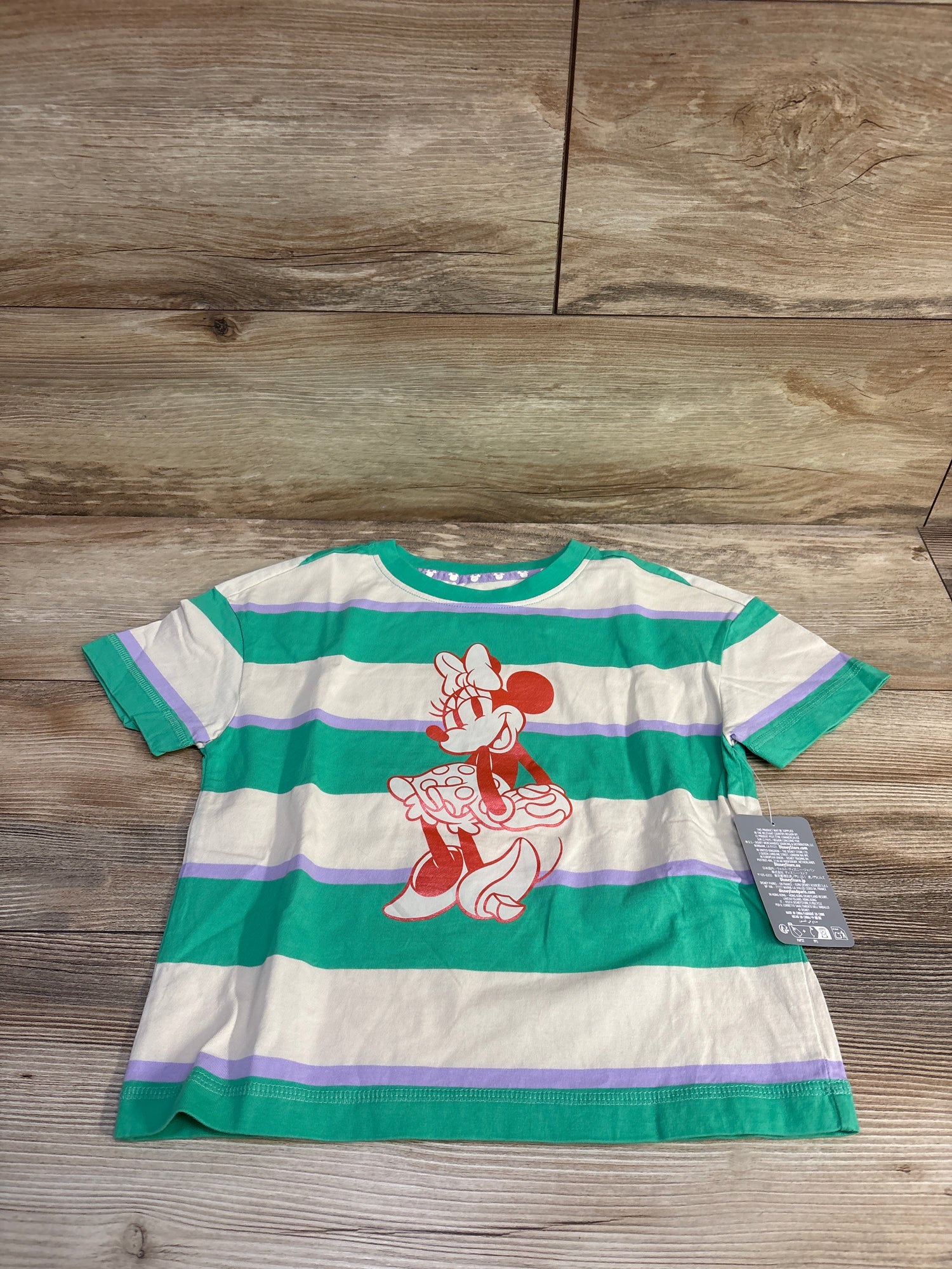 NEW Disney Store Minnie Mouse Shirt Green sz 5/6T